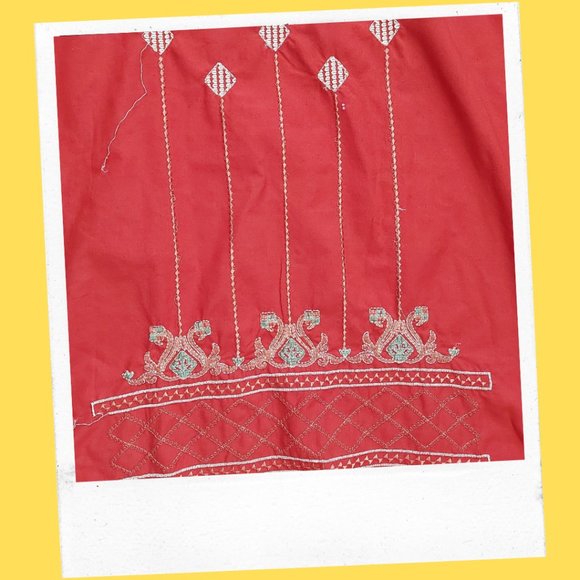 Vintage Orange Caftan - Picture 3 of 3